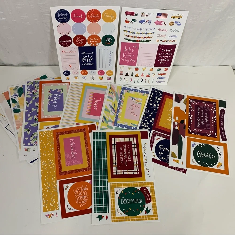 Plum Paper scrapbooking sticker bundle. Missing January and February.